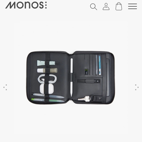 Monos Metro Backpack With Classic Kit And Metro Folio Kit In Black Nylon - Picture 8 of 16